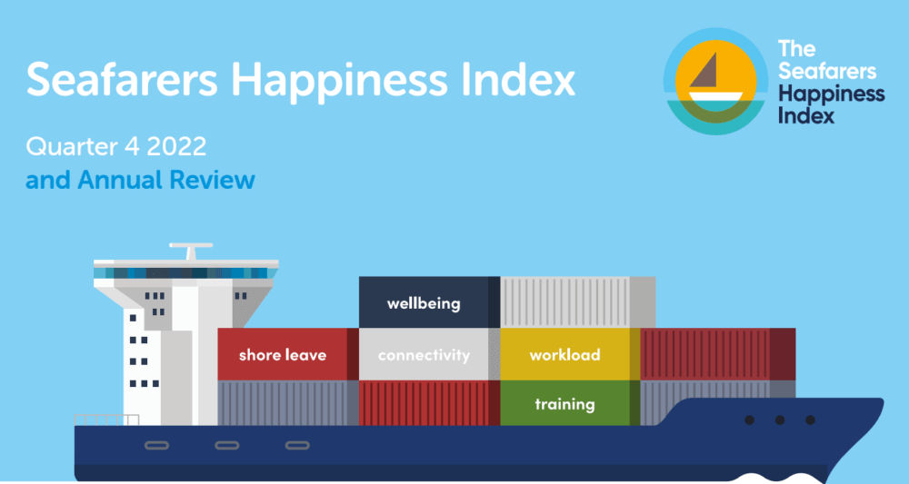 2022: a year of recovery for seafarer welfare,  with happiness rising across the board, says latest Seafarers Happiness Index